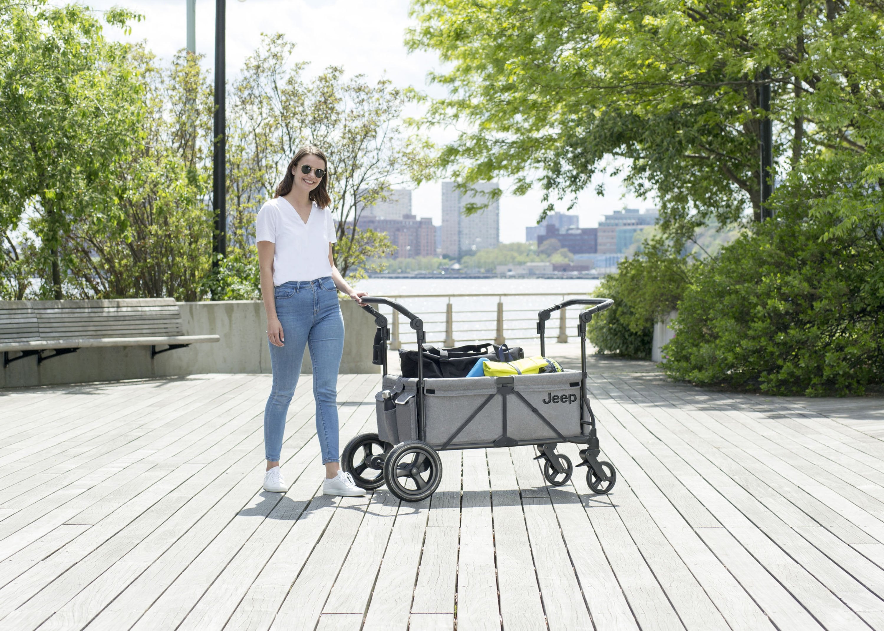 Jeep Wrangler Stroller Wagon - All-Terrain Baby Stroller & Utility Cart for Outdoor Adventures, Beach Trips, and Family Outings
