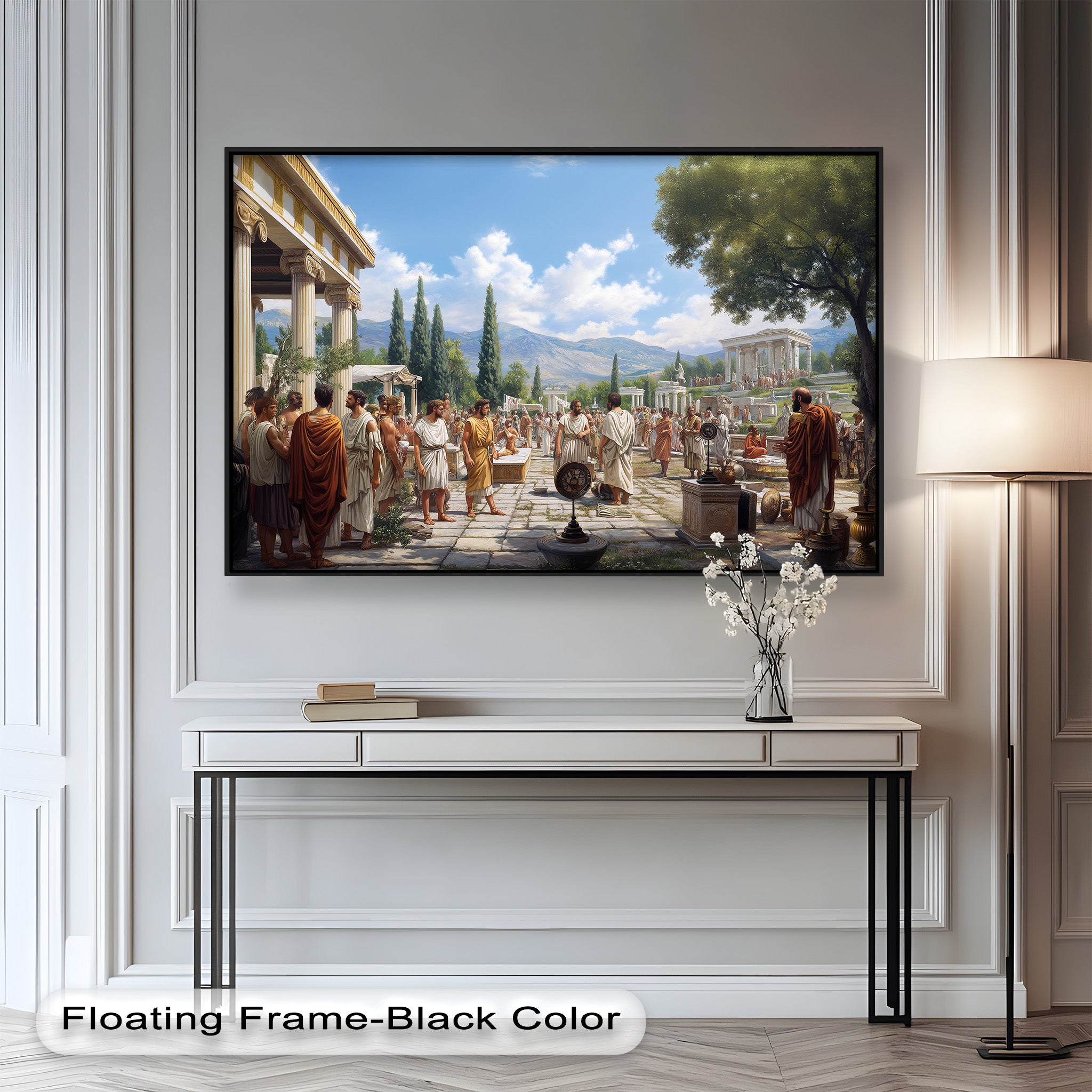 Agora of the Ancients - Greek Mythology Oil Painting Wall Art for Home Decor, Office & Gift
