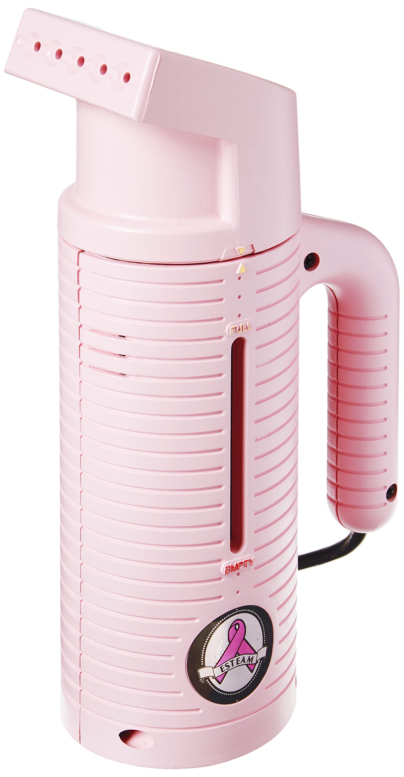 ESTEAM Portable Handheld Steamer for Clothes - 120V Travel Steamer with Universal Adapter Kit (4 Plugs) - Pink | Quick Wrinkle Remover for Shirts, Dresses & Home Fabrics | Perfect for Travel, Business Trips & Home Use