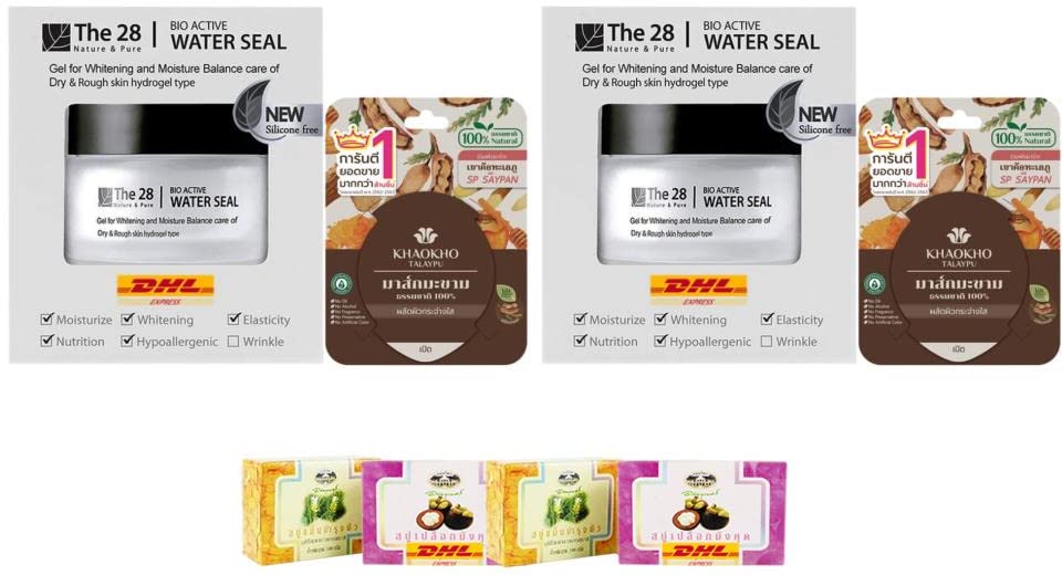 F-6106 Bio Water Seal 50ml & Fragrant Milk 300ml Set - ThaiGiftShop Skincare Combo | DHL Express Shipping | Perfect for Daily Hydration & Nighttime Routine
