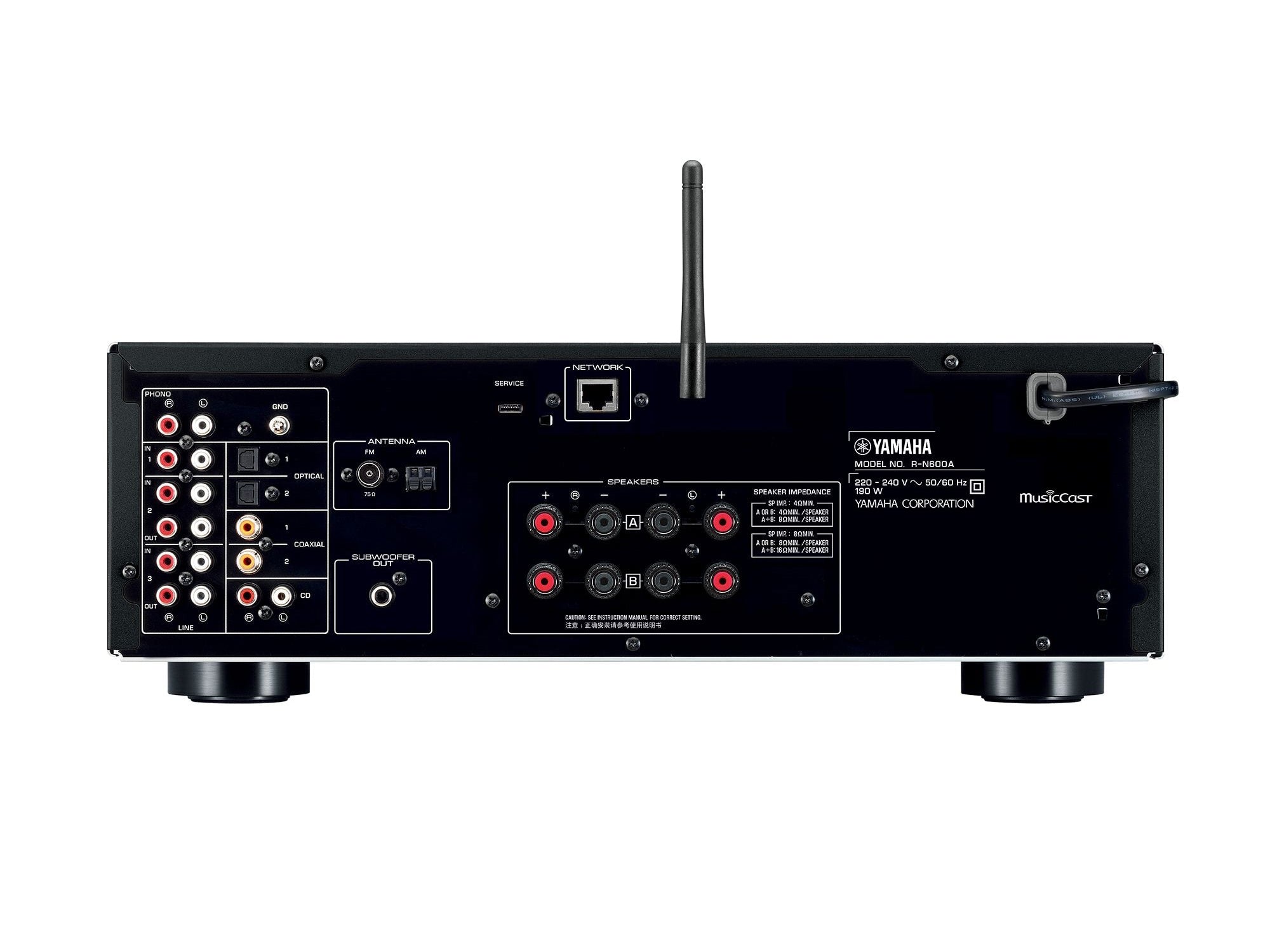 Yamaha R-N600A Stereo Integrated Amplifier - High-Fidelity Audio for Home Theater & Music Listening