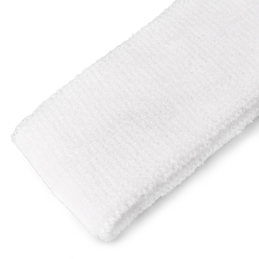 Mallofusa 4 Pack Cotton Sports Wristbands & Headbands - Sweat Absorbent Athletic Bands for Tennis, Yoga, Jogging, Basketball & Workouts - Perfect for Gym, Running & Fitness Activities