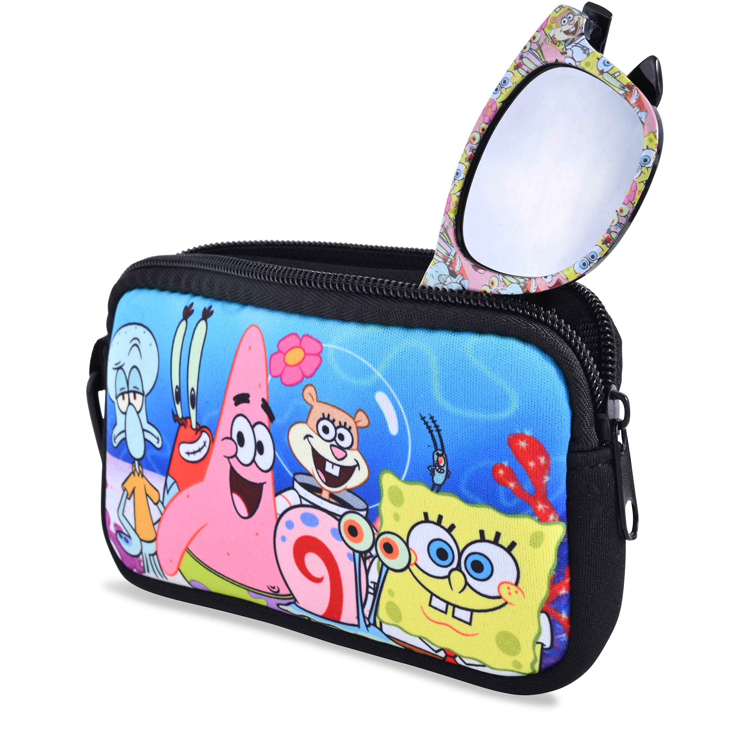 SpongeBob SquarePants Kids Sunglasses for Boys & Girls with Case - UV Protection Sunglasses for Toddlers & Children - Perfect for Beach, Outdoor Play & Summer Activities