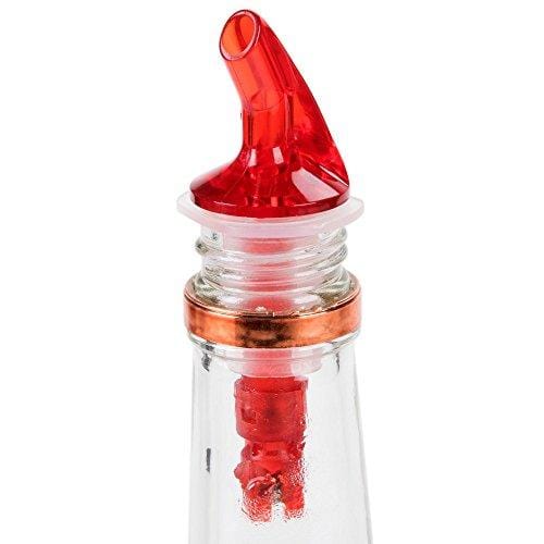 6-Pack Bartender Gear Measured Pour Spouts - Auto Measuring 1 oz (30 mL) for Half Gallon & 1.75 Liter Bottles - 25mm Cork Size - Perfect for Bars, Restaurants & Home Cocktail Making