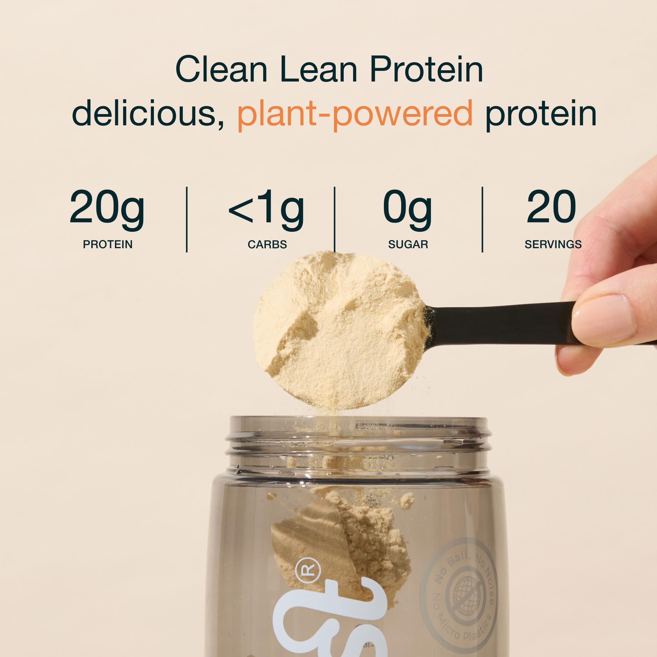 Nuzest Clean Lean Vegan Pea Protein Powder - Premium Plant Based, Dairy Free, Gluten Free, GMO Free Protein Supplement with Natural Sweetener, Smooth Vanilla Flavor (1.1 lb, 20 Servings) - Perfect for Post-Workout Recovery, Meal Replacement & Healthy Smoothies