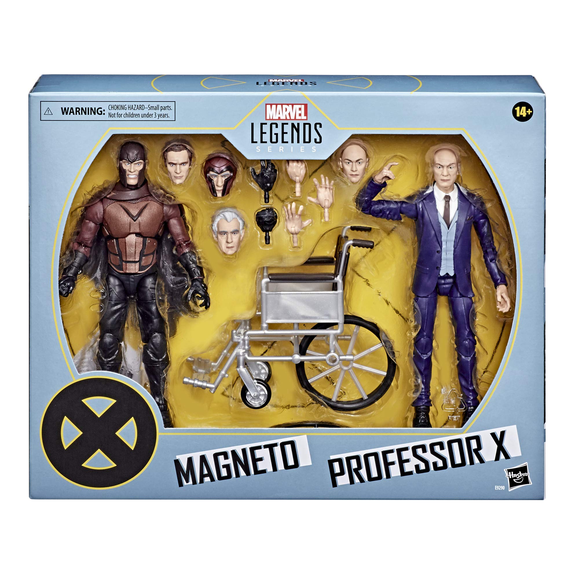 Marvel Hasbro Legends Series X-Men Magneto & Professor X 6-inch Action Figures - Premium Collectible Toys for Adults & Teens Age 14+ - Perfect for Display, Gifts & Comic Book Collections