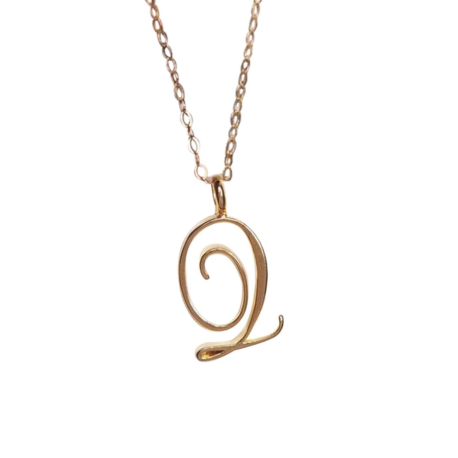 26 Initial Letter Gold Pendant Necklace for Women - Classic Clavicle Chain with English Alphabet Charms - Perfect for Gifts, Anniversaries, and Everyday Elegance