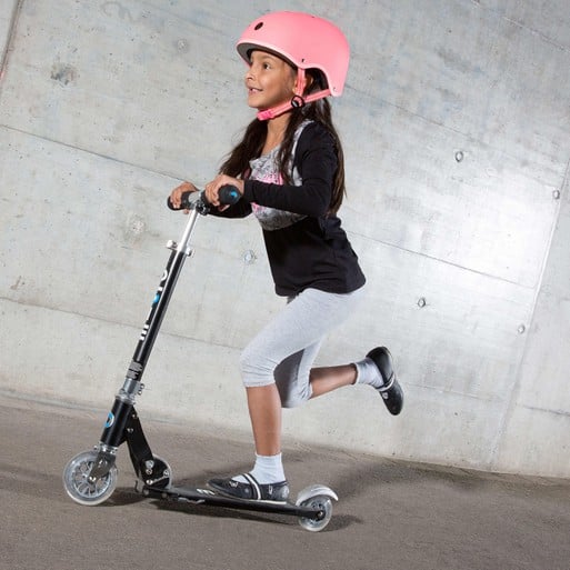 Micro Sprite Kids Scooter - Lightweight Aluminum Kick Scooter for Boys & Girls Ages 5-12 | Foldable & Adjustable Height | Smooth Ride for Commuting, Park Fun & Neighborhood Adventures (Black)