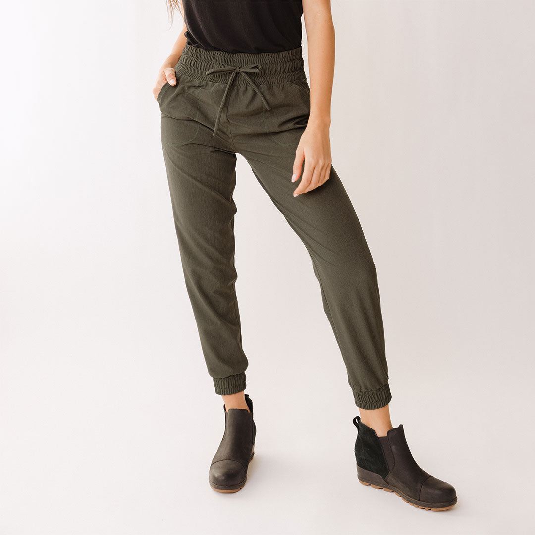 Destination Joggers for Men - Soft Heather Green Casual Pants | Perfect for Lounge, Travel & Everyday Wear