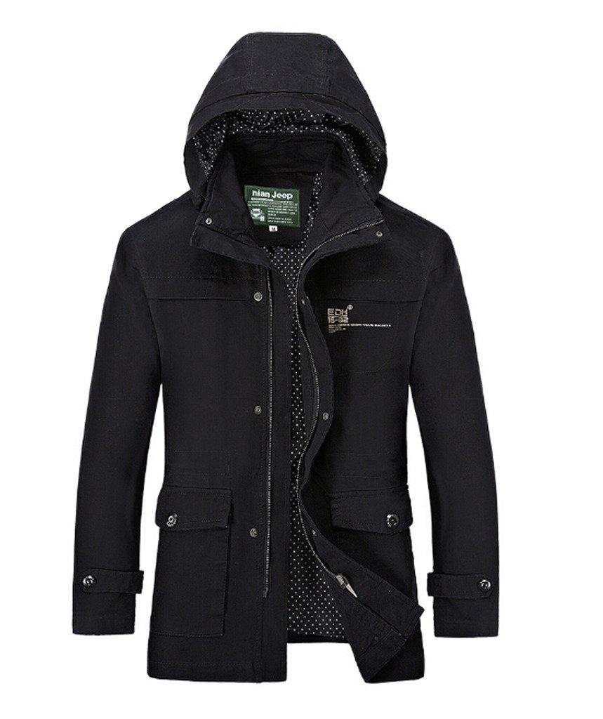 Northar Men's Classic Cotton Pea Coat - Warm Winter Overcoat for Cold Weather | Perfect for Outdoor Activities, Work Commute & Casual Wear
