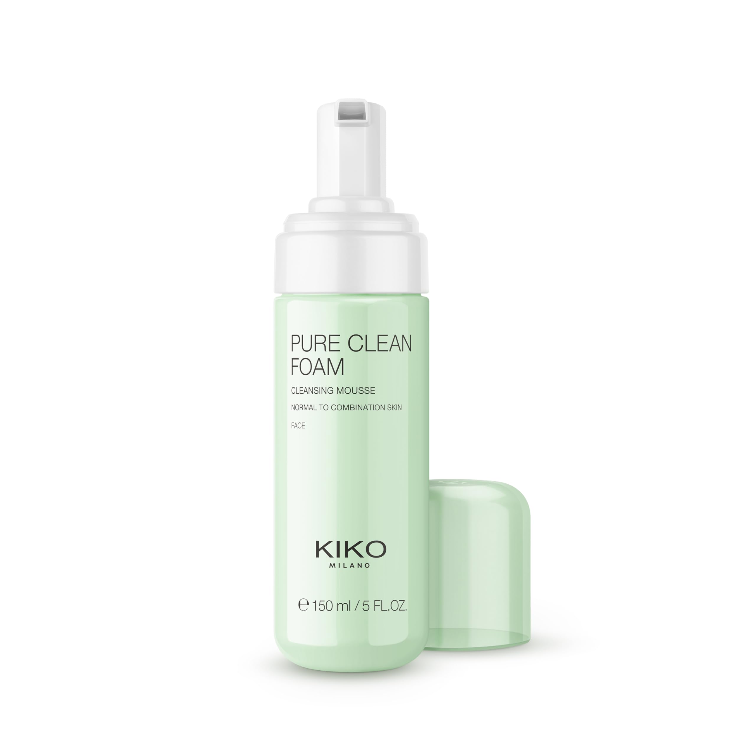KIKO Milano Pure Clean Foam - Purifying & Cleansing Facial Mousse for Oily & Combination Skin | Gentle Makeup Remover & Daily Face Wash for Fresh, Glowing Skin | Perfect for Morning & Night Skincare Routine