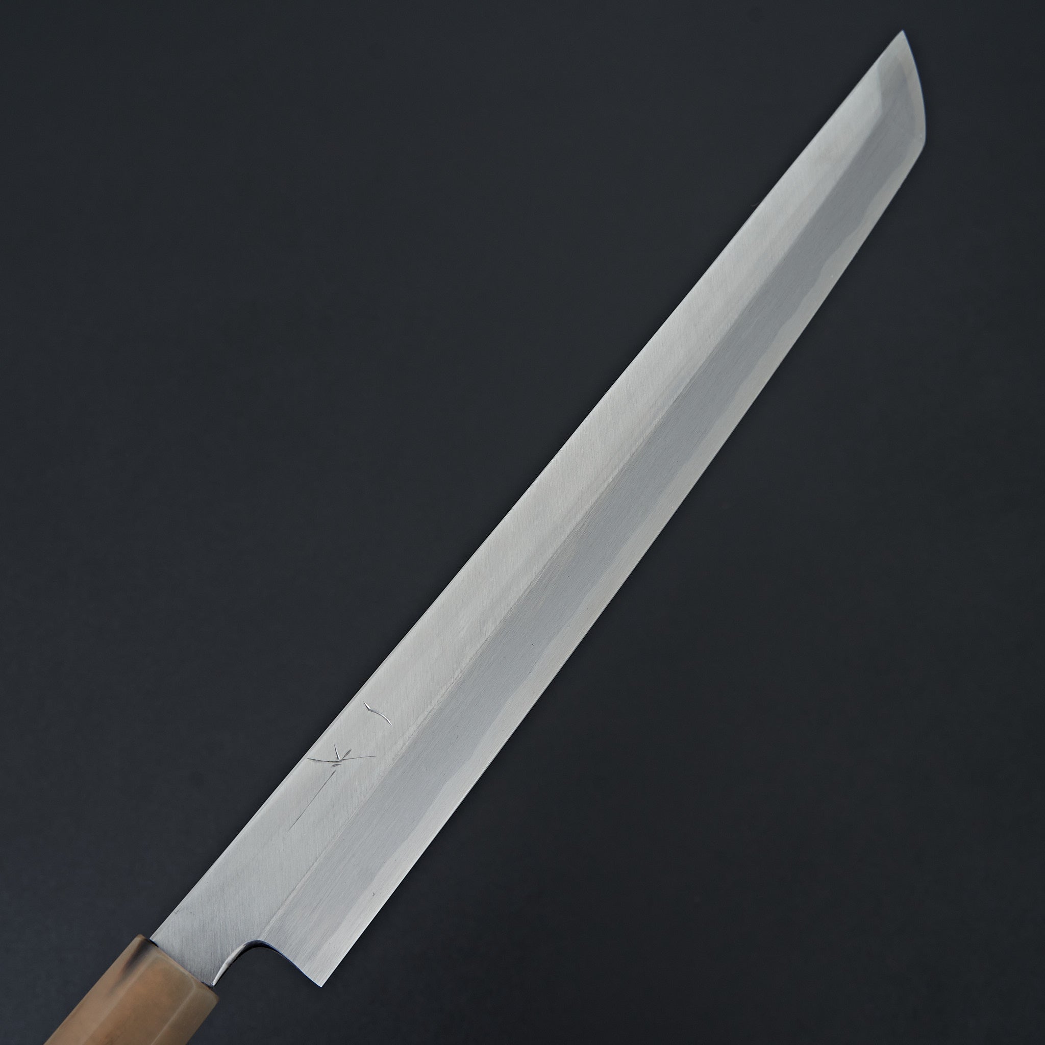 Hitohira Kikuchiyo Manzo Blue #2 Yanagi Sakimaru 300mm Japanese Sushi Knife with Ebony Handle & Saya - Professional Sashimi & Sushi Preparation Tool for Chefs