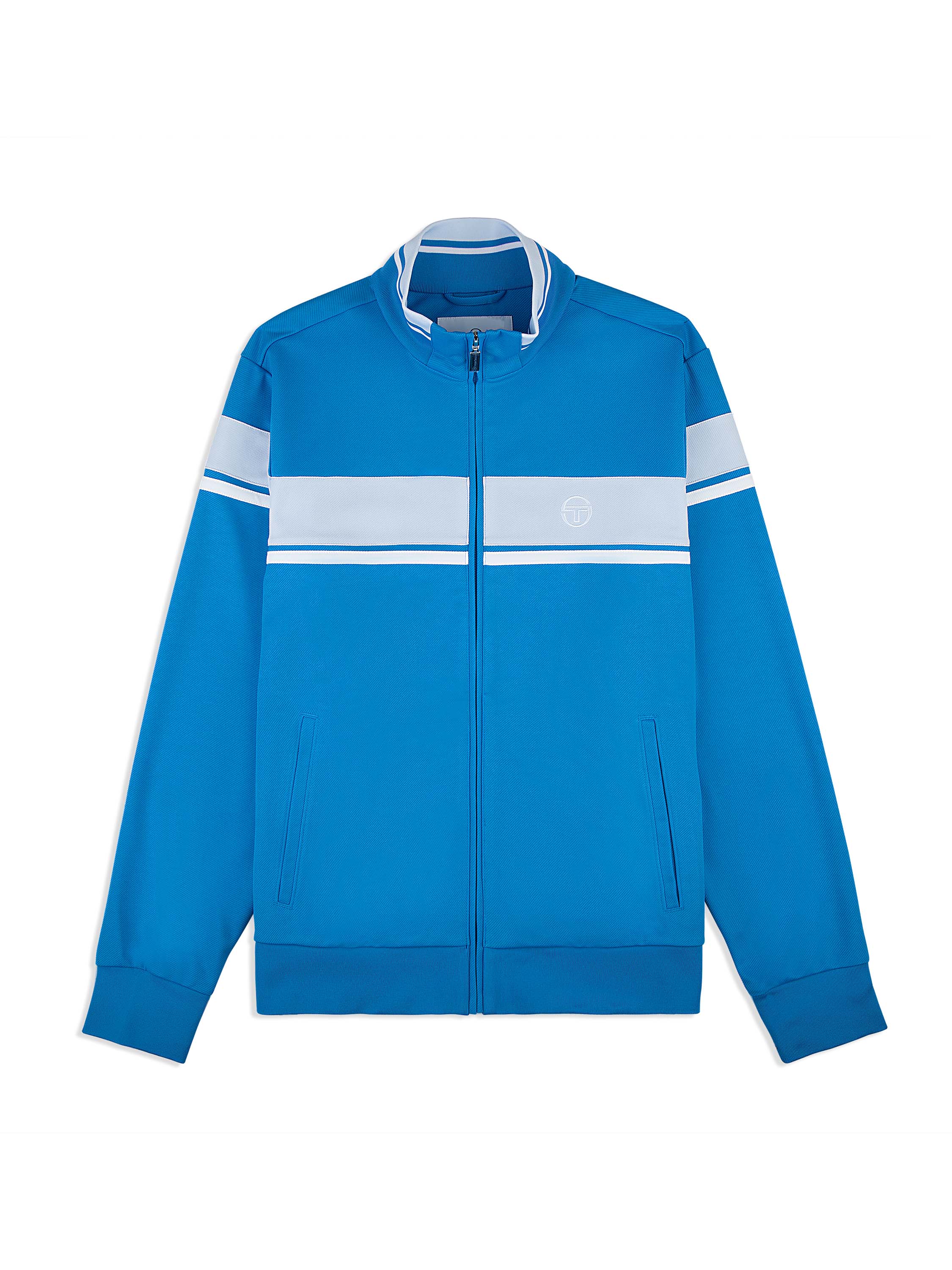 Damarindo Men's French Blue Track Jacket - Lightweight Athletic Running Hoodie for Gym & Outdoor Workouts