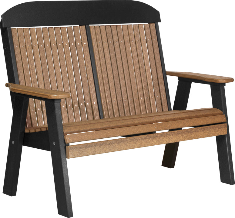 LuxCraft 4-Foot Classic Wooden Bench - Sturdy Indoor/Outdoor Garden, Patio, and Entryway Seating Furniture for Home Decor