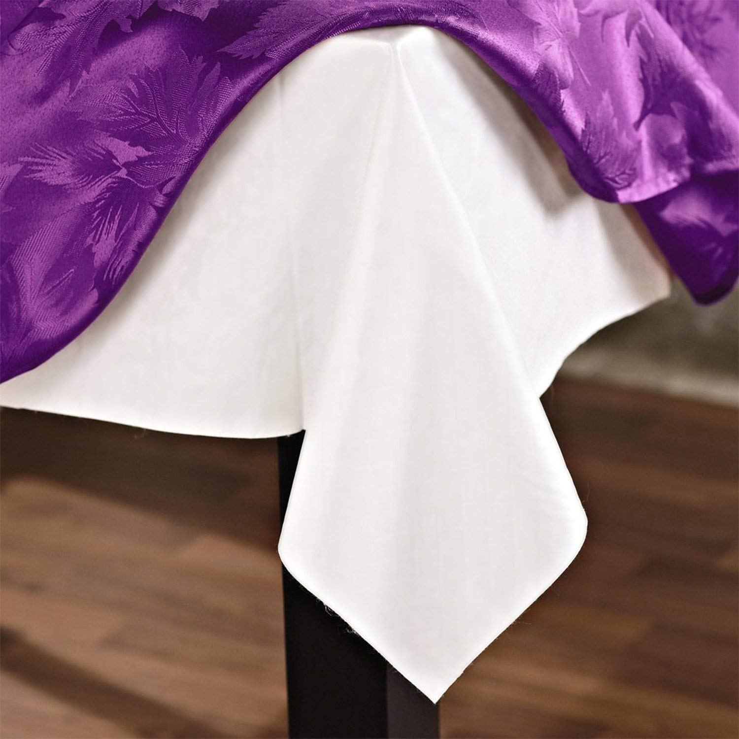 Protex Cut-to-Fit Vinyl Table Cover with Flannel Backing - 52 Inch Round Sand Color | Waterproof & Heat-Resistant Dining Table Protector for Everyday Use & Special Occasions