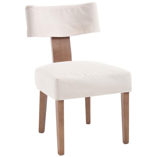 Linen Chairs With Seat Covers; Beige