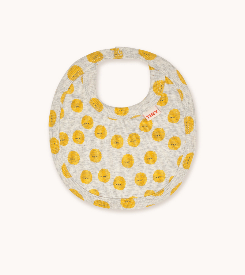 Tinycottons Sun All Over Bib - Stylish and Comfortable Baby Bib for Feeding, Mealtime, and Playtime - Perfect for Home, Daycare, and Travel