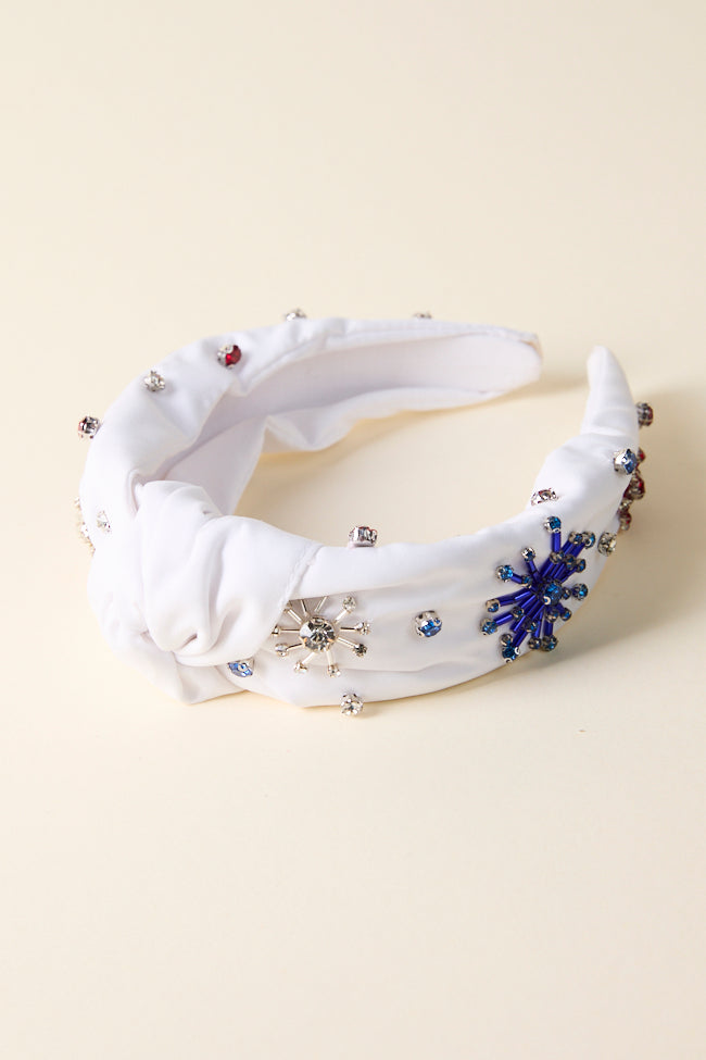 Sparkling White Fireworks Headband for Women - Party Hair Accessories for New Year, Christmas, and Celebrations - Final Sale
