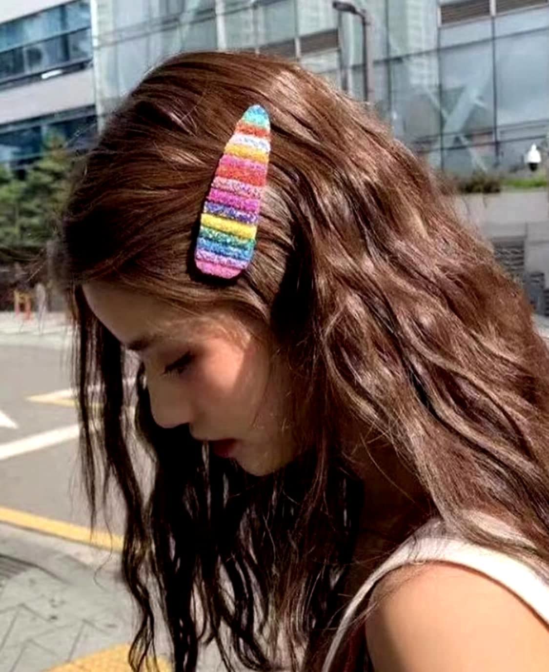 DRP Unicorn Hair Clips for Girls - Cute Bunny & Rainbow Hair Accessories with Glitter - Pack of 4 Stylish Hair Clips for Kids & Baby Girls - Perfect for School, Parties, and Everyday Fashion