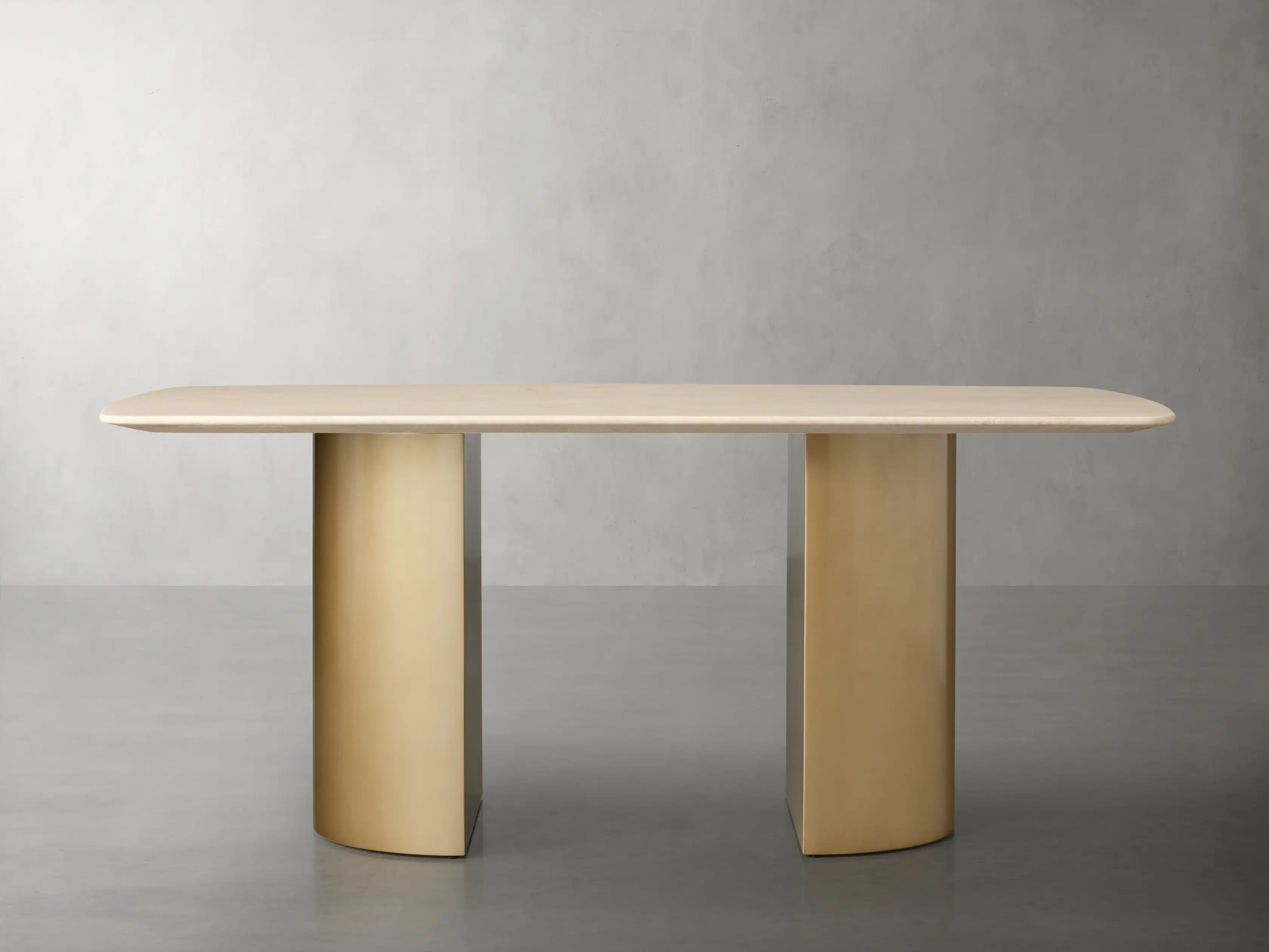 Saint Germain Stone Dining Table with Dauphine Base - Elegant Marble Top Dining Table for Modern Home, Perfect for Dinner Parties & Family Gatherings