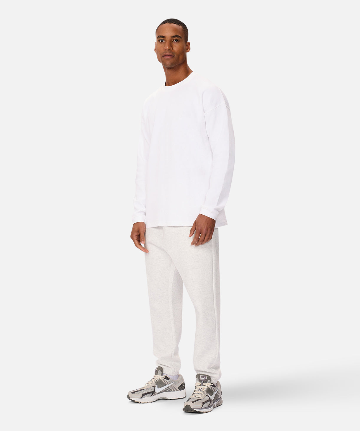 Bridgeport Waffle Long Sleeve T-Shirt in Chalk - Comfortable Casual Wear for Men | Perfect for Everyday Outfits, Layering & Cool Weather