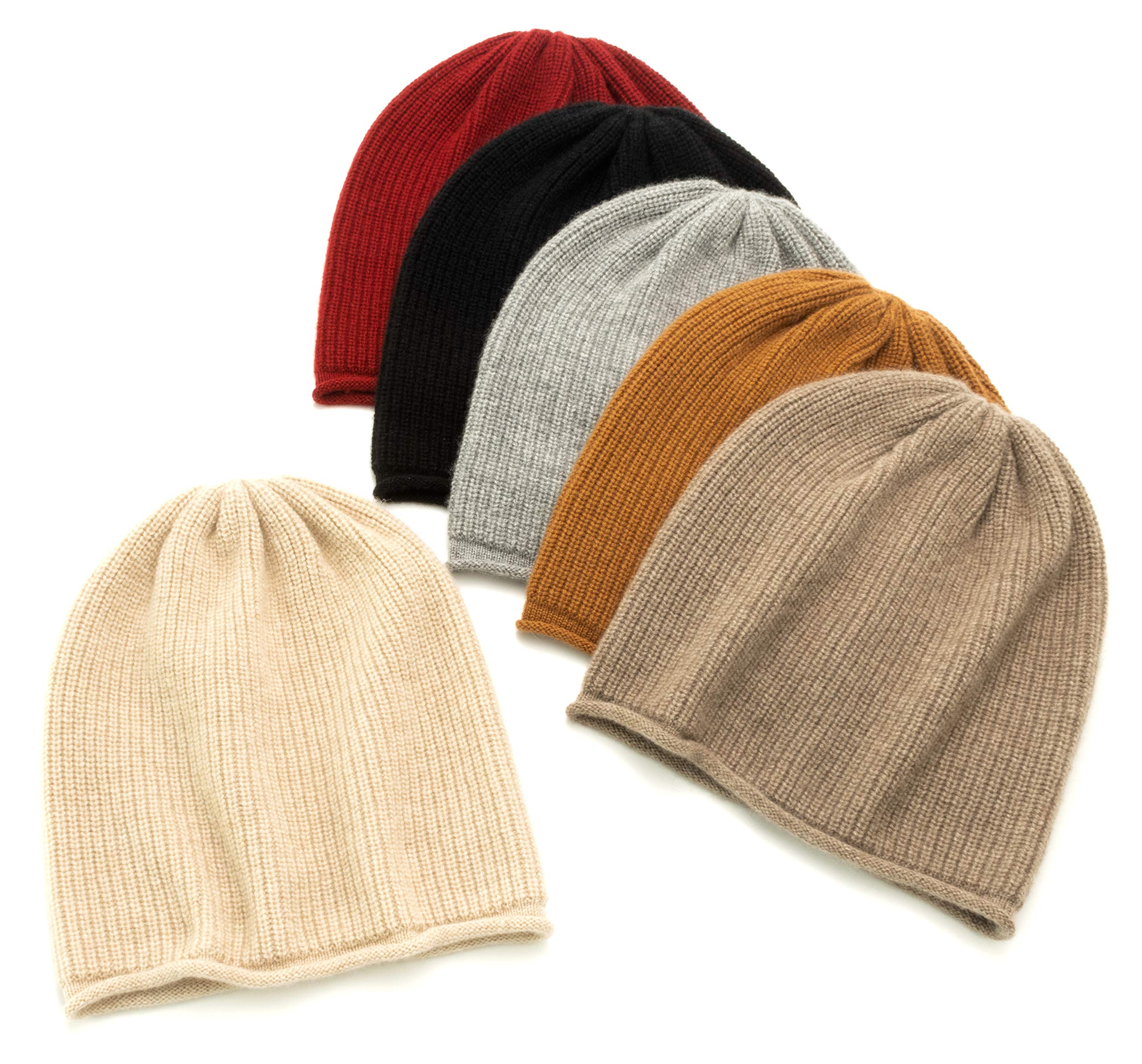 100% Pure Cashmere Slouchy Beanie for Women - Soft Winter Knit Hat for Cold Weather - Perfect for Outdoor Activities, Travel & Fashion