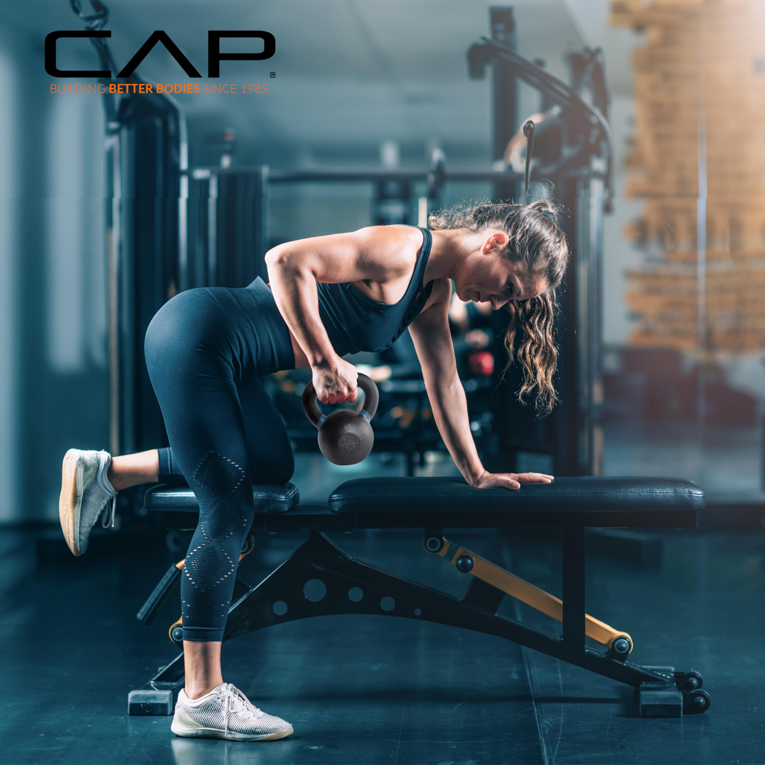 Premium Cap Barbell Cast Iron Competition Kettlebell - Heavy Duty Workout Weight for CrossFit, Strength Training & Home Gym Fitness (Multiple Weights Available) - Perfect for HIIT, Functional Training & Powerlifting