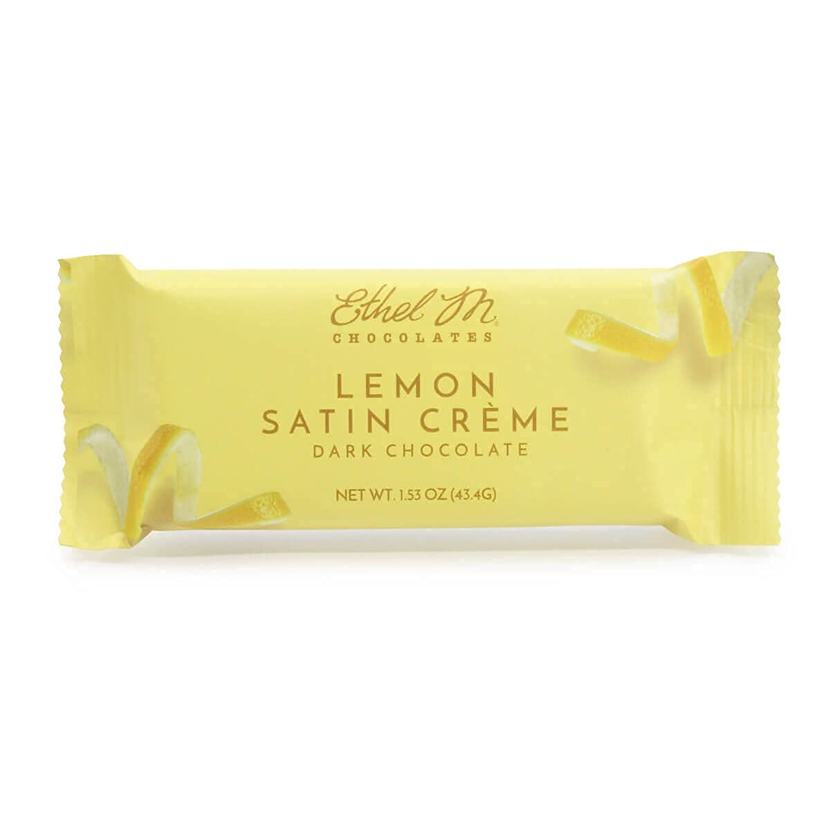 Premium Dark Chocolate Lemon Satin Crème Bars by Ethel M - Box of 24 Individually Wrapped Bars with Sweet & Tart Lemon Filling - Gourmet Chocolate Gift for Holidays, Birthdays & Corporate Events