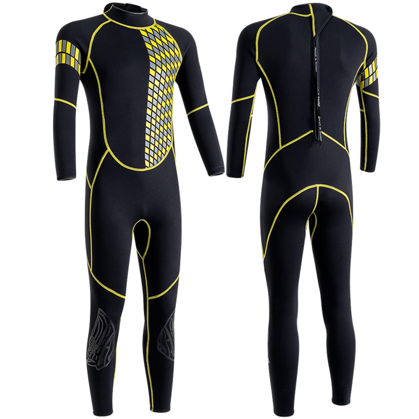 3mm Neoprene Full Body Wetsuit for Men - Long Sleeve Diving Suit with Back Zipper & UV Protection | Ideal for Swimming, Surfing, Kayaking, Snorkeling & Water Sports | YY01