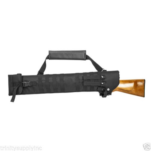 **TRINITY Scabbard Padded Case for Remington 870 Tactical Shotgun - 34 Inch Soft Range Bag with MOLLE, Shoulder Strap & Padded Protection - Ideal for Hunting, Military, Security, ATV, Horse, Motorcycle & Truck Storage - Black**