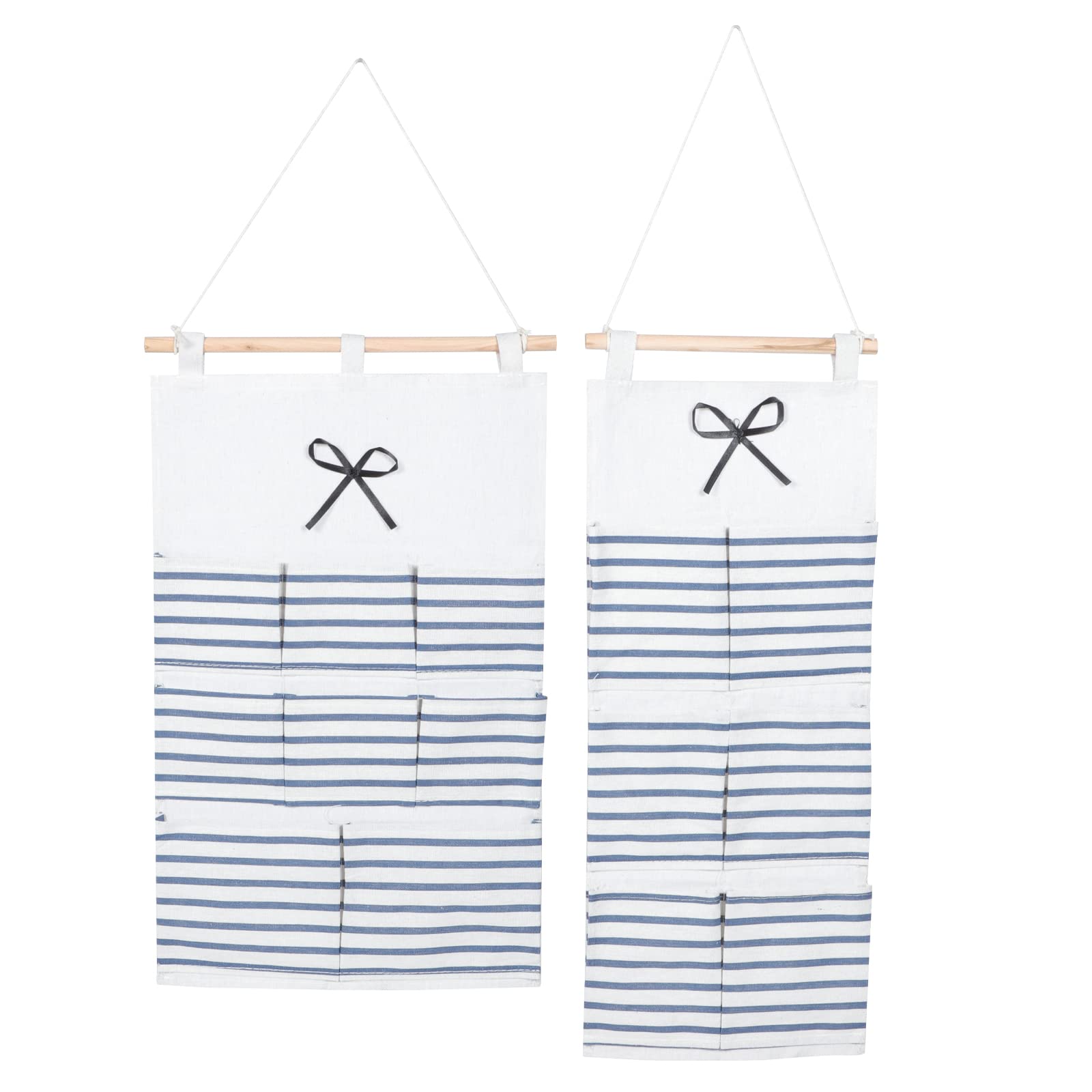 LUOZZY 2-Pack Multi-Functional Hanging Organizer Bags - Space Saving Storage Solution for Closet, Bathroom, Nursery & Travel Accessories
