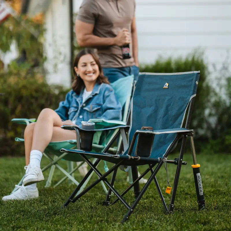 Kickback Rocker™ - Portable Folding Rocking Chair for Outdoor, Camping & Relaxation - Perfect for Patio, Beach, Backyard & Travel