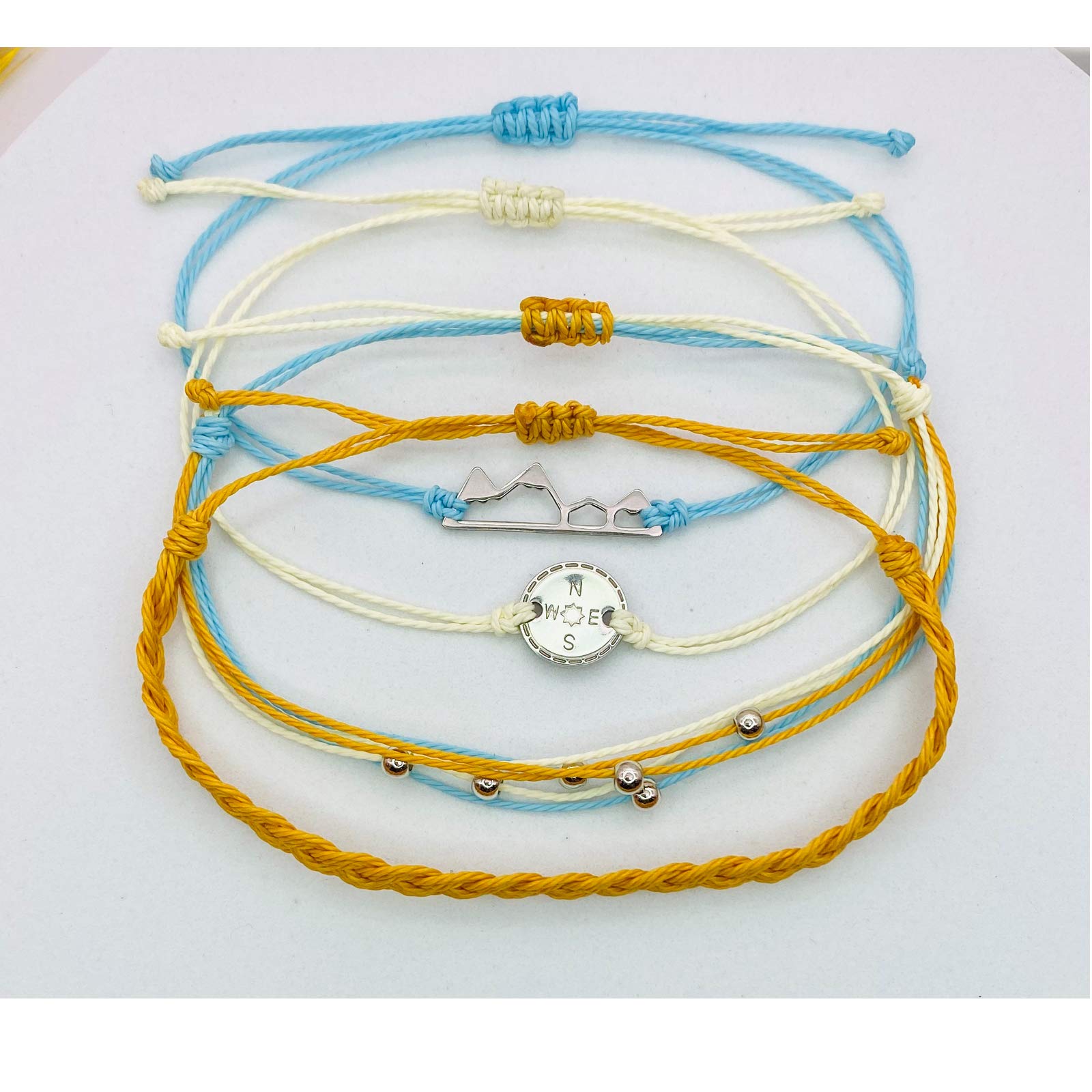 Trendy Adjustable Handmade Braided Friendship Bracelets for Women - Cute Surfer Beach Wave Ankle Bracelets, Perfect Gifts for Stocking Stuffers & Boho Fashion Accessories - Ideal for Beach Parties, Music Festivals & Everyday Wear