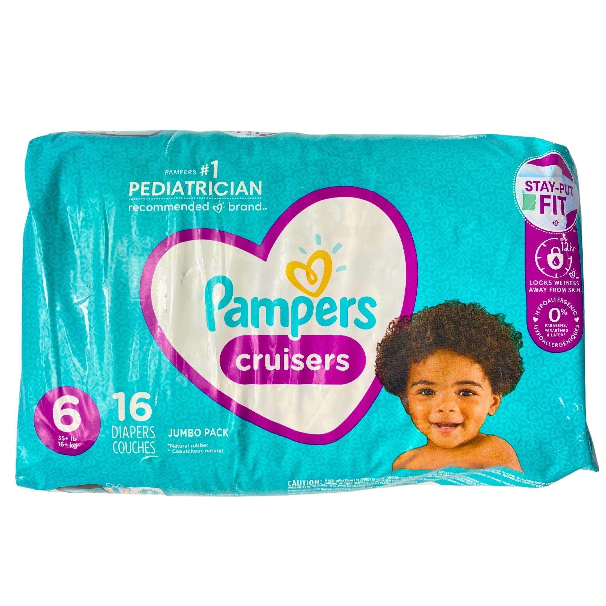 Pampers Cruisers Size 16 Diapers - Jumbo Pack (60 Count) - Super Absorbent & Leakproof for Active Babies - Day & Night Use