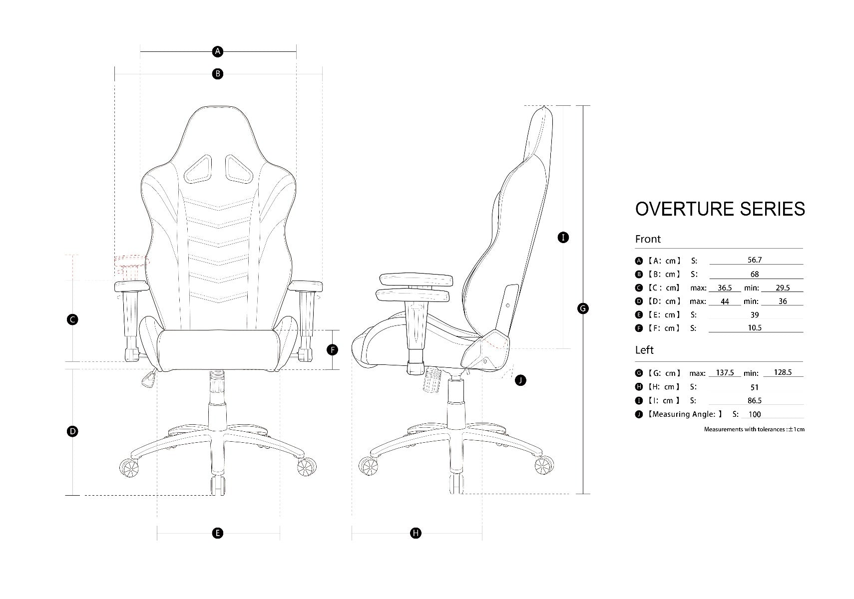 AKRacing Overture Ergonomic Gaming Chair - Black - High Back Racing Style PC Gaming Chair with Adjustable Lumbar Support & Headrest - Perfect for Esports, Office & Home Gaming Setup