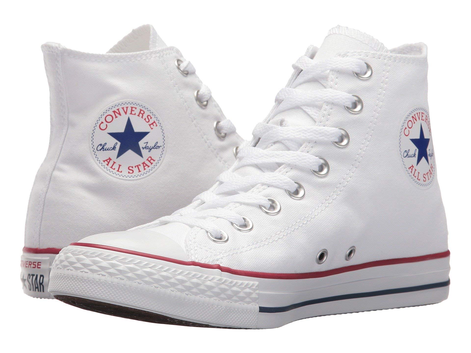 Converse Chuck Taylor All Star High Top Unisex Sneakers - Optical White - Size 13 D(M) - Classic Canvas Shoes for Men & Women - Perfect for Casual Wear, Street Style & Everyday Fashion