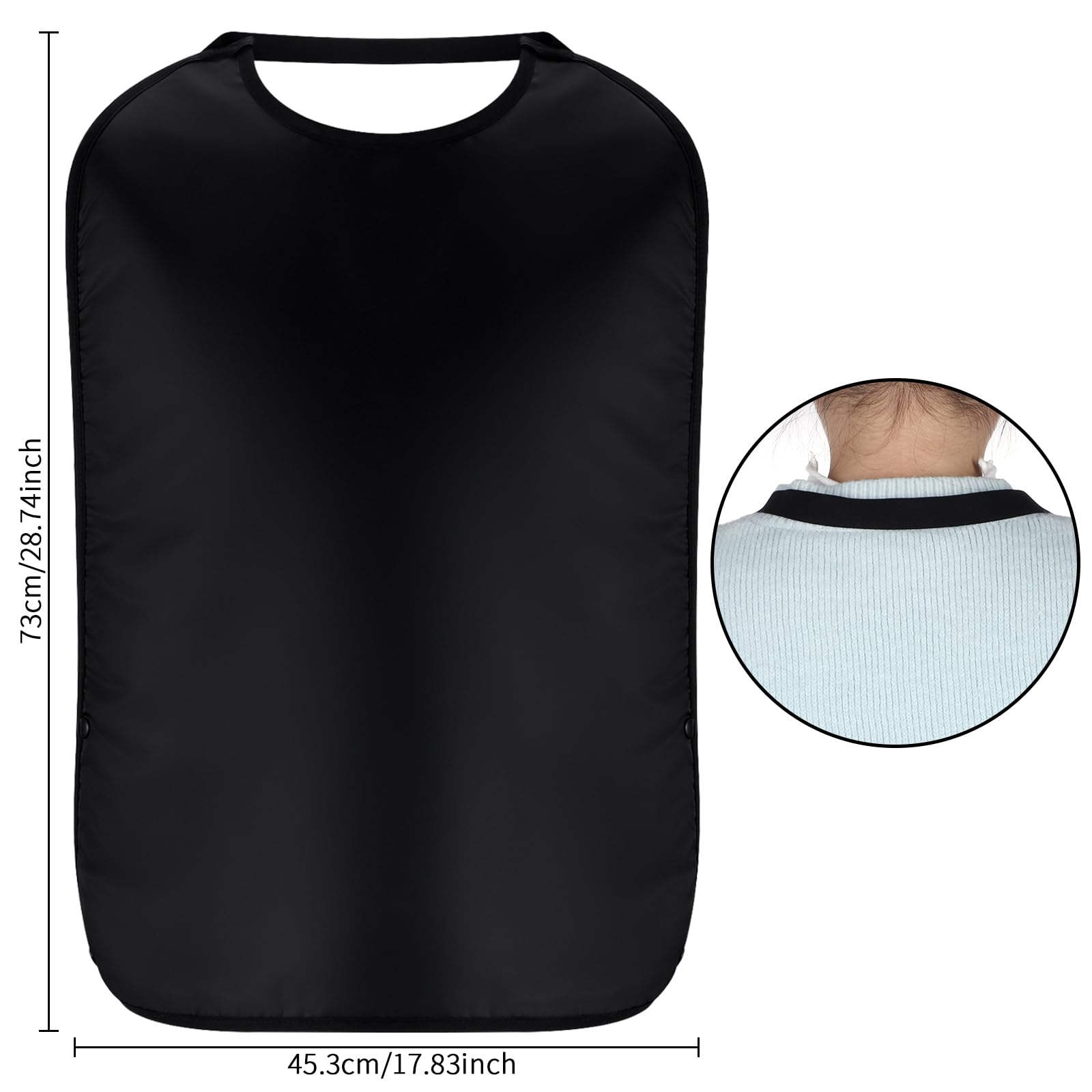 Waterproof Double Layer Stretchable Adult Bibs with Crumb Catcher - Washable Clothing Protector for Eating, Dining & Mealtime - Perfect for Elderly Care, Disabled Adults & Messy Eaters