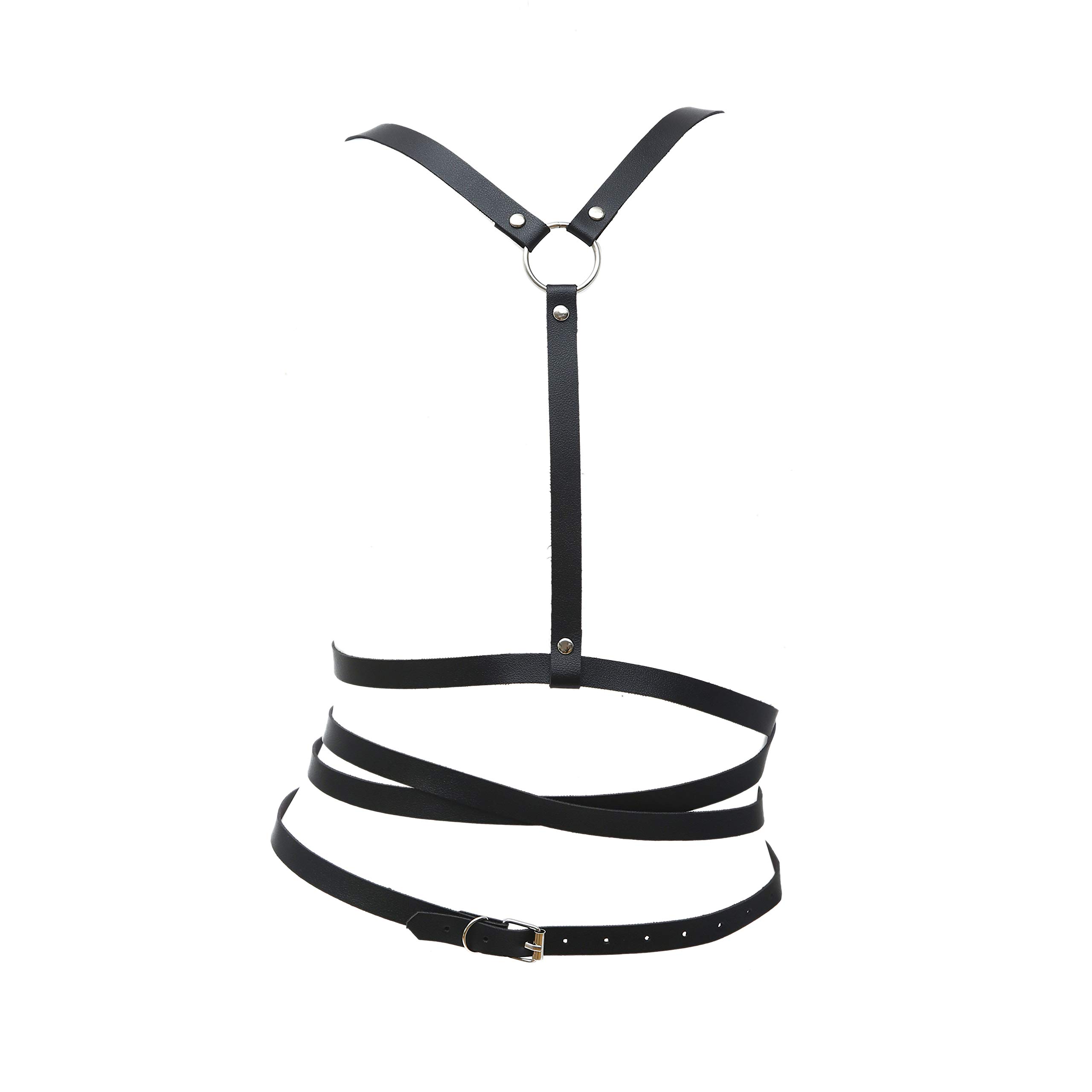 EXCEEDEGO Punk Body Chest Harness - Adjustable Gothic Cage Belt for Cosplay, Roleplay & Clubwear | Perfect for Halloween, Rave Parties & BDSM Fashion