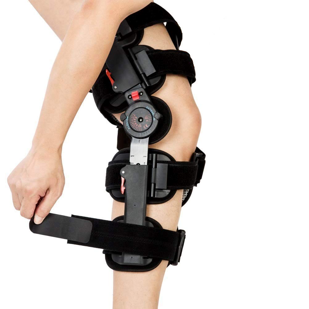 **Hinged Knee Brace for ACL, Meniscus Tear & PCL Recovery - Adjustable Post-Op Knee Support for Men & Women - Ideal for Sports, Running & Surgery Rehabilitation**