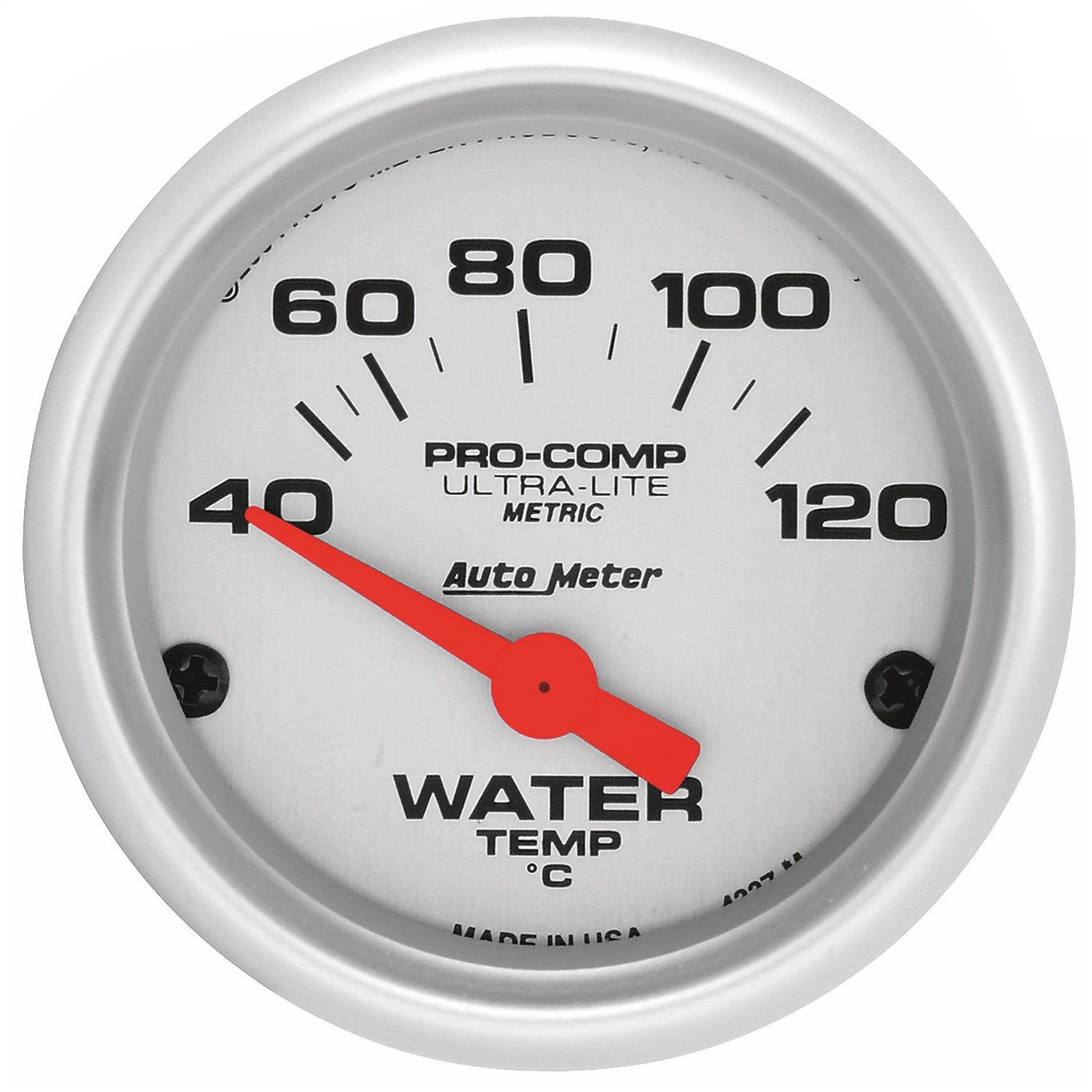 Auto Meter Ultra-Lite Analog Water Temperature Gauge - 40-120°C (2-1/16