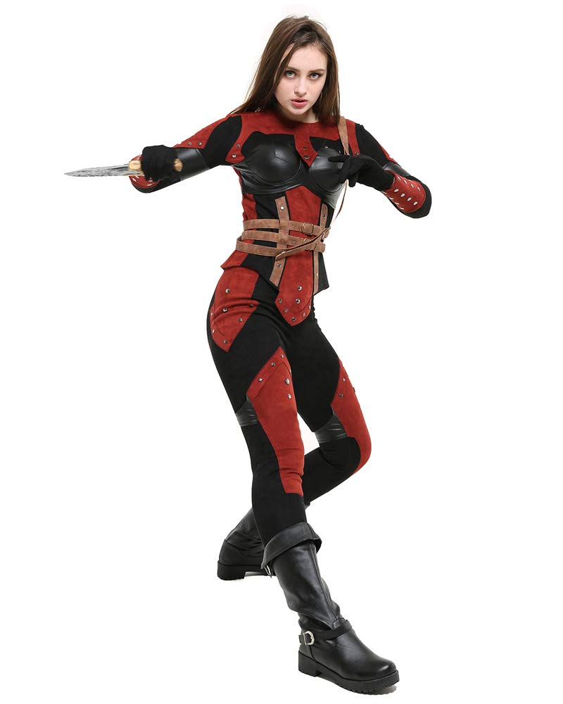 Dark Assassin Costume for Women - Full Cosplay Set with Hood | Halloween, Cosplay, LARP & Themed Party Outfit