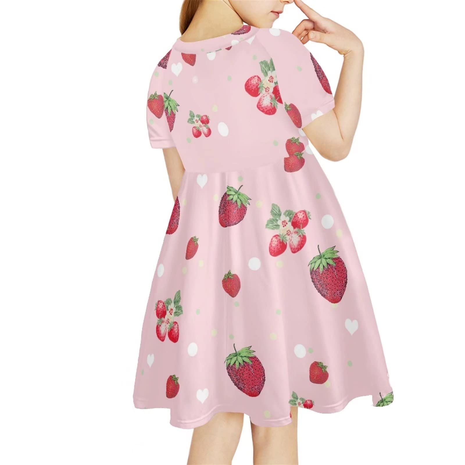 Showudesigns Girls Casual Playwear Dresses for Ages 4-14 - Knee-Length Cotton Summer Dress for Playdates, School & Outdoor Activities
