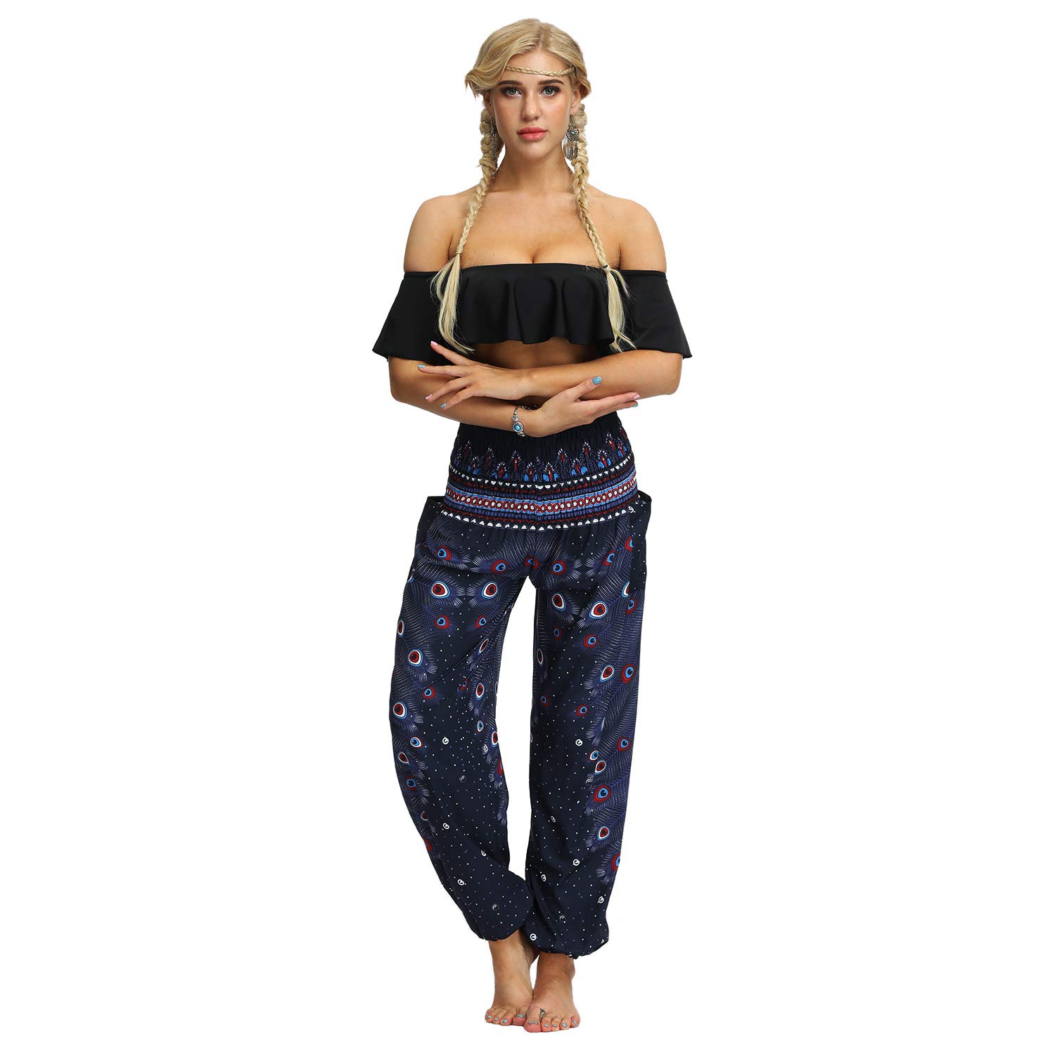 Women's Boho Jogger Pants - Loose Fit Hippie Beach Trousers for Yoga, Festivals & Casual Wear | Comfortable & Stylish Festival Outfit