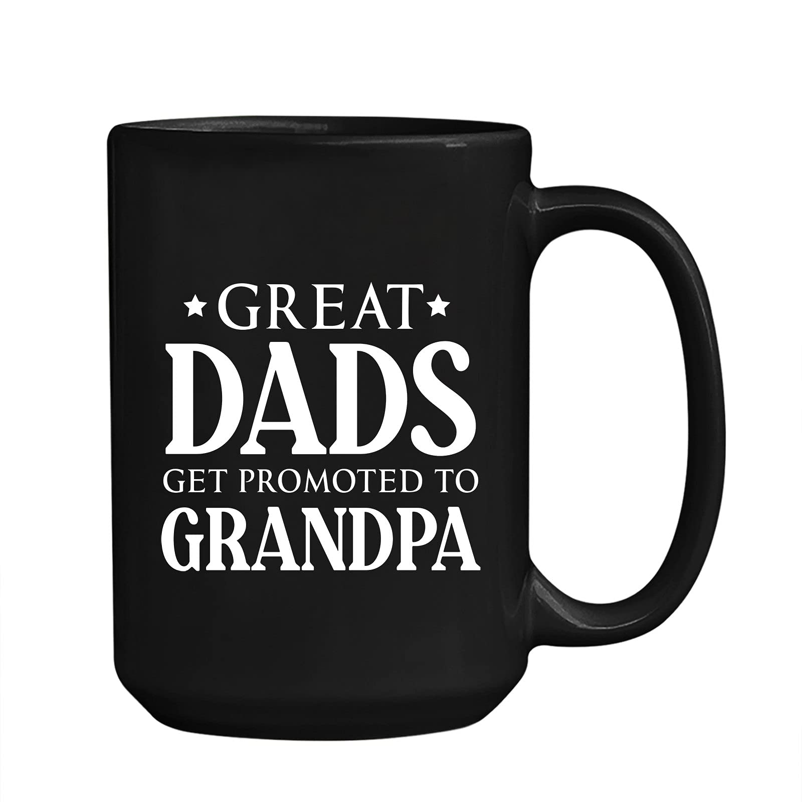 Funny 'Promoted to Grandpa' Ceramic Coffee Mug - 11oz & 15oz Travel Tea Cup - Perfect Birthday Gift for New Grandpas - Ideal for Home, Office & Retirement Celebrations