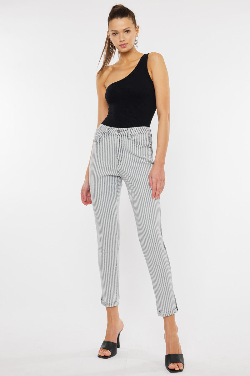 Kristin High Rise Slim Straight Leg Jeans for Women - Stretchy Denim Pants, Comfortable & Flattering Fit - Perfect for Casual Wear, Office & Date Night
