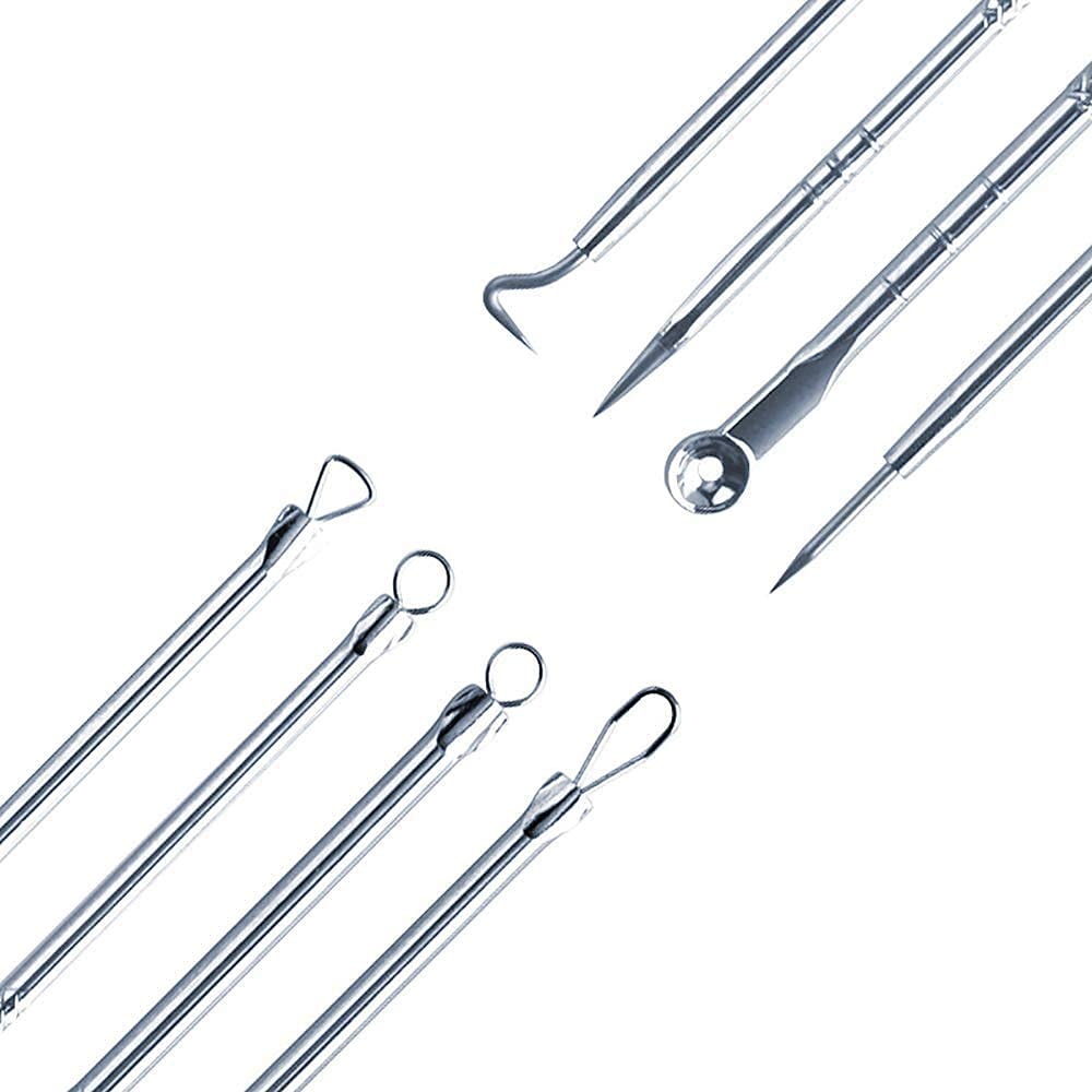 Professional Blackhead Remover Kit - 4-Piece Acne Pimple & Comedone Extractor Tweezers for Face, Nose & Skin Care - Perfect for Deep Cleansing & Blackhead Removal at Home or Salon