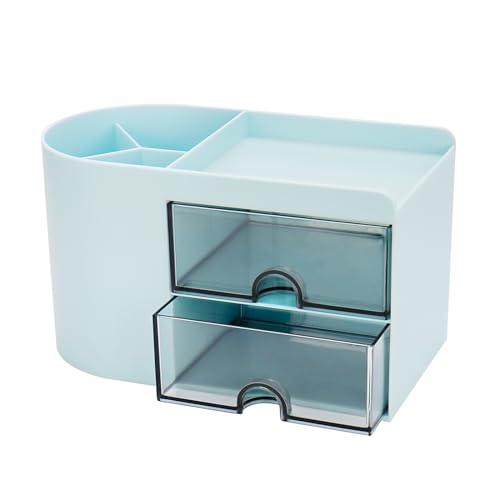 4 Compartments + 2 Drawer (Blue)
