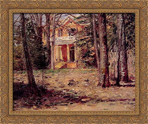 24x20 Gold Ornate Wood Framed Canvas Art Print - Virginia Landscape Painting by Theodore Robinson | Elegant Wall Decor for Living Room, Bedroom & Office