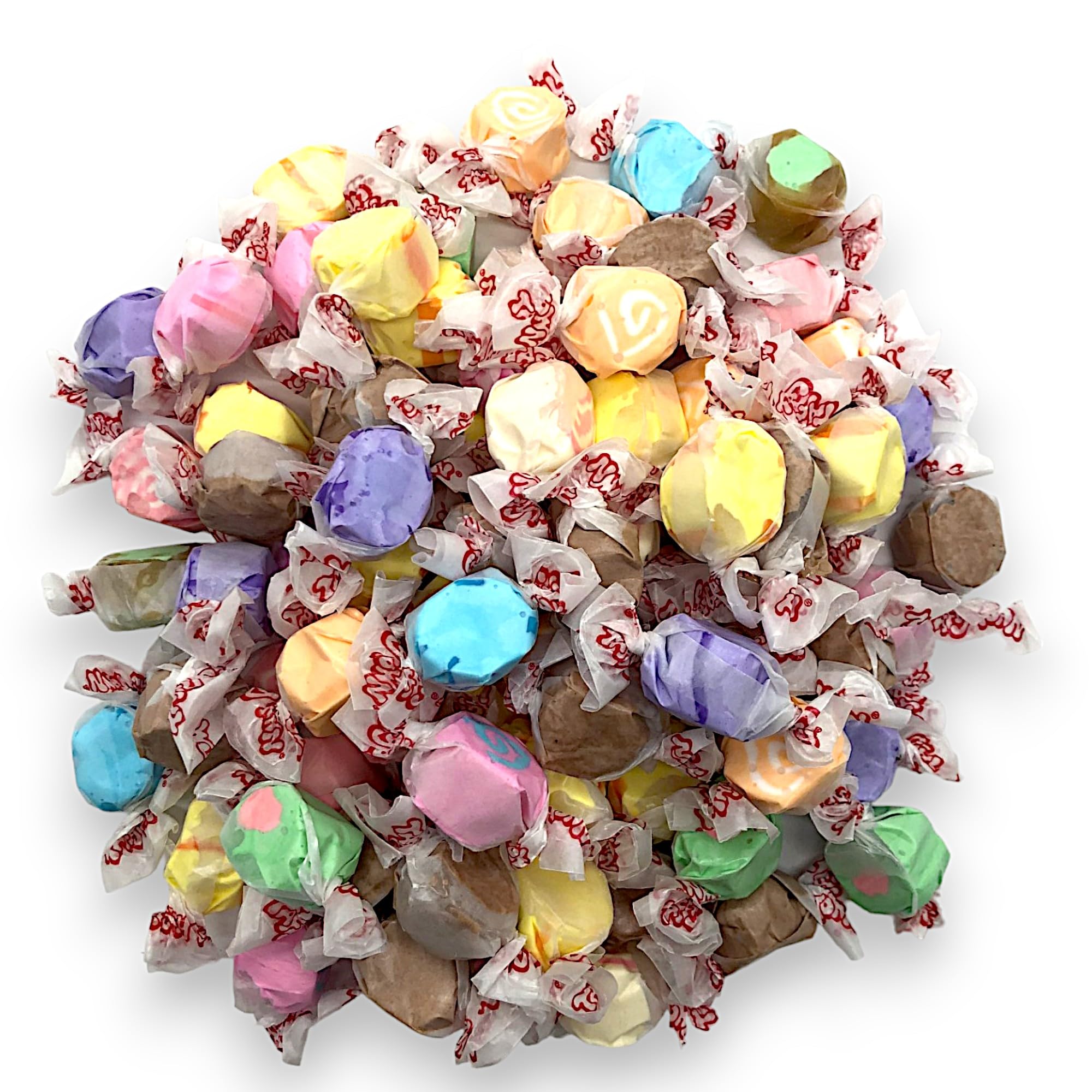 Klub Bulk Gourmet Salt Water Taffy Candy - 1.5 lbs Assorted Flavors Individually Wrapped, Peanut Free & Gluten Free - Perfect for Parties, Events, Gifts & Office Snacks (24 oz)