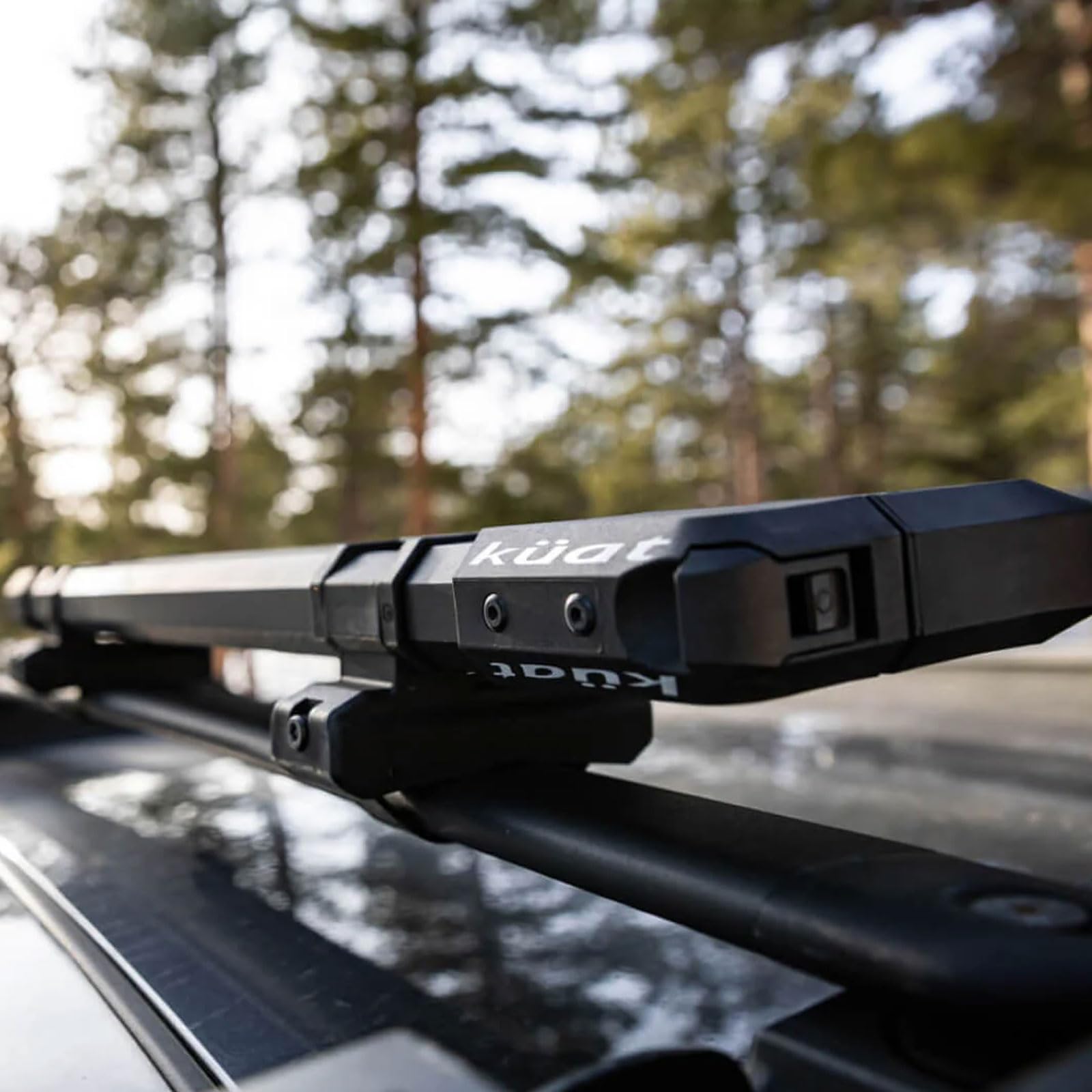 KUAT Switch 6-6 Universal Car Roof Rack - Heavy Duty Crossbars for Skis & Snowboards - Quick Release Flip Down Design with Integrated Locks (Black) - Perfect for Winter Sports & Outdoor Adventures